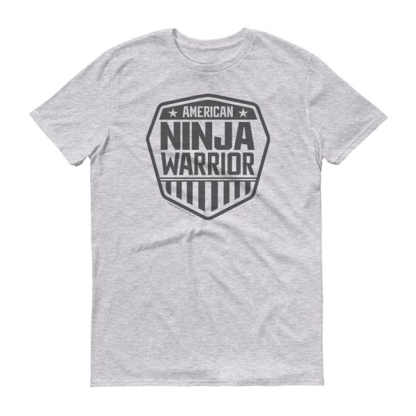 American Ninja Warrior Grey Logo Men s Short Sleeve T-Shirt Sale