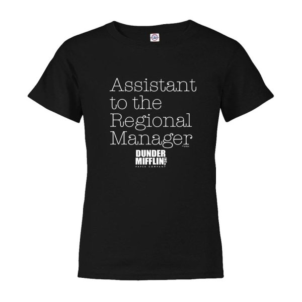 The Office Regional Mgr Asst. Regional Mgr Kids Short Sleeve T-Shirt Sale - Image 4