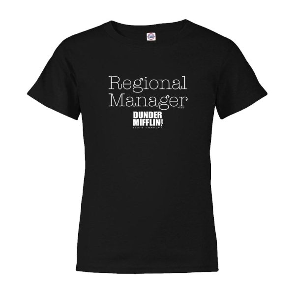 The Office Regional Mgr Asst. Regional Mgr Kids Short Sleeve T-Shirt Sale - Image 3